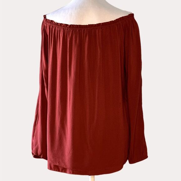 Sanctuary Chantel Tiered Top Blouse Red Orange S - Picture 7 of 9